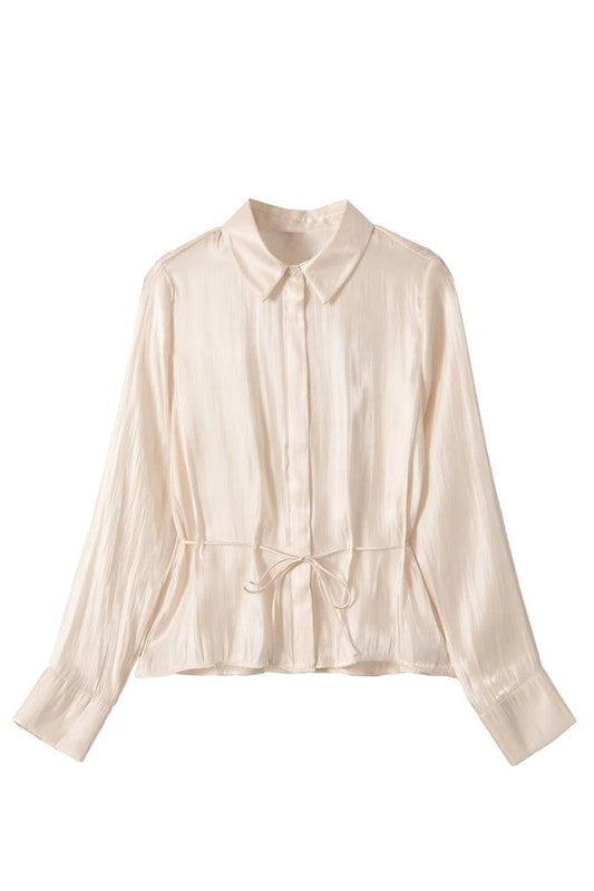 SHEEMER COLLARED TOP